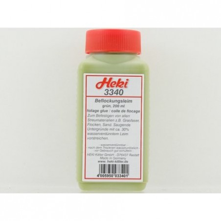 Heki 3340 - Pot de colle verte pour flocages de paysages miniatures - 200 ml